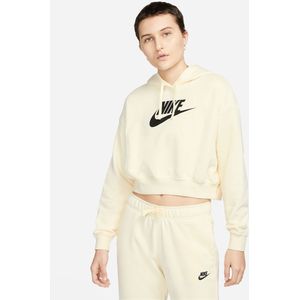 Crop hoodie Sportswear Club Fleece NIKE. Katoen materiaal. Maten XL. Beige kleur