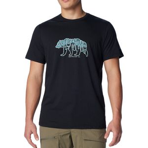 Grafische T-shirt Rockaway River COLUMBIA. Katoen materiaal. Maten S. Zwart kleur