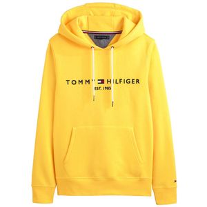 Hoodie Tommy Logo TOMMY HILFIGER. Bio katoen materiaal. Maten 3XL. Geel kleur