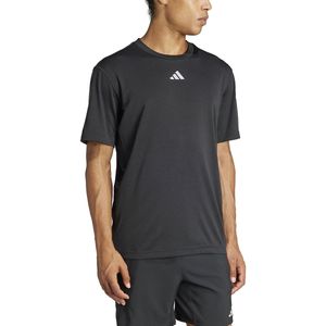 T-shirt voor training HIIT 3 stripes adidas Performance. Polyester materiaal. Maten XL. Zwart kleur