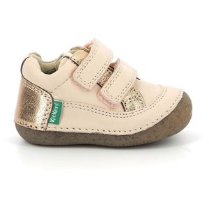 Sneakers met klittenband Sostankro KICKERS. Leer materiaal. Maten 27. Roze kleur