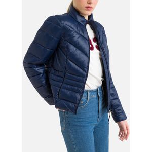 Gematelasseerde donsjas met opstaande kraag VERO MODA. Polyamide materiaal. Maten XS. Blauw kleur