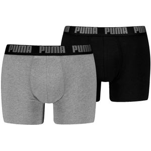 Set van 2 effen boxershorts Everyday PUMA. Katoen materiaal. Maten XXL. Grijs kleur