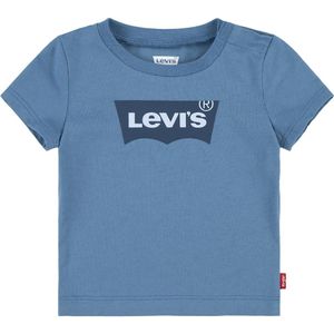 T-shirt LEVI'S KIDS. Katoen materiaal. Maten 6 mnd - 67 cm. Blauw kleur