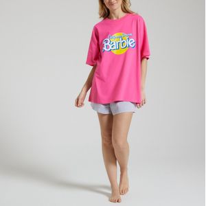 Pyjashort Oversized Barbie BARBIE. Jersey materiaal. Maten L. Roze kleur