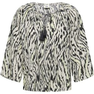 Bedrukte blouse met strikhals JDY. Katoen materiaal. Maten XL. Zwart kleur