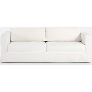 Zetel 3, 4-zit in katoen en linnen, Noni LA REDOUTE INTERIEURS. Katoen / linnen materiaal. Maten 4-zit. Beige kleur