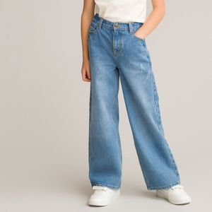 Wijde jeans LA REDOUTE COLLECTIONS. Katoen materiaal. Maten 10 jaar - 138 cm. Blauw kleur