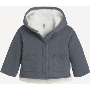 Jasje in gewatteerd molton, donzige voering LA REDOUTE COLLECTIONS. Katoen materiaal. Maten 1 mnd - 54 cm. Grijs kleur