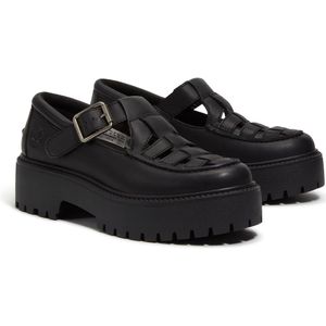 Derby's met plateauzool Stone Street TIMBERLAND. Nubuck materiaal. Maten 38. Zwart kleur