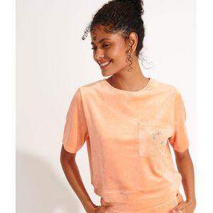 T-shirt in fluweel Chloe Sealake BANANA MOON. Polyester materiaal. Maten S. Oranje kleur