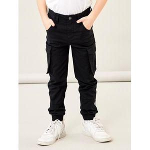 Cargo broek NAME IT. Katoen materiaal. Maten 10 jaar - 138 cm. Zwart kleur