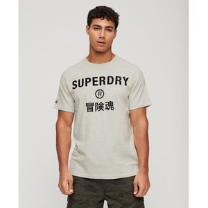 T-shirt met ronde hals en logo SUPERDRY. Katoen materiaal. Maten S. Grijs kleur