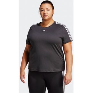 Adidas Performance Plus Size Sport T-shirt Zwart