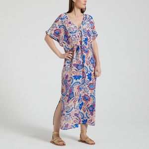 Lange jurk Caftan VERO MODA. Viscose materiaal. Maten S. Roze kleur