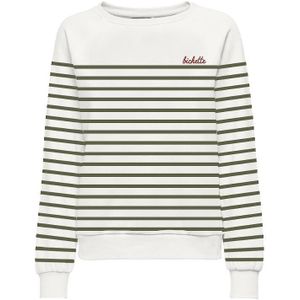 Sweater met ronde hals ONLY. Katoen materiaal. Maten L. Wit kleur
