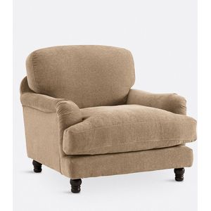 Fauteuil mêlee polyester, Noon LA REDOUTE INTERIEURS. Mêlee polyester materiaal. Maten één maat. Kastanje kleur