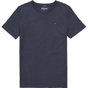 T-shirt met ronde hals in bio katoen TOMMY HILFIGER. Bio katoen materiaal. Maten 12 jaar - 150 cm. Blauw kleur