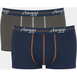 Set van 2 boxershorts Start SLOGGI. Katoen materiaal. Maten XL. Blauw kleur