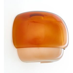 Wandlamp in gekleurd glas, Kinoko LA REDOUTE INTERIEURS. Glas materiaal. Maten één maat. Oranje kleur