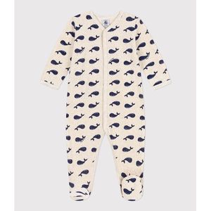 Pyjama in fluweel PETIT BATEAU. Katoen materiaal. Maten 1 jaar - 74 cm. Blauw kleur