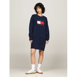 Sweaterjurk met logo TOMMY JEANS. Acryl materiaal. Maten L. Blauw kleur