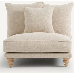 Zetel in bouclette, Lazare AM.PM. Bouclette materiaal. Maten 1-zit. Beige kleur