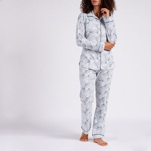 Pyjama Gingko MELISSA BROWN. Katoen materiaal. Maten XXL. Grijs kleur