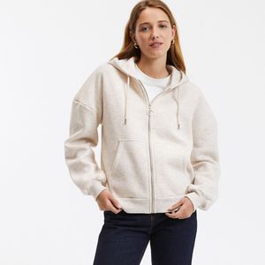 Zip-up Hoodie LA REDOUTE COLLECTIONS. Polyester materiaal. Maten M. Beige kleur