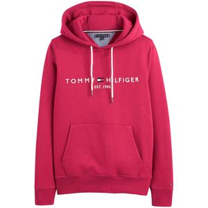 Hoodie Tommy Logo TOMMY HILFIGER. Bio katoen materiaal. Maten M. Rood kleur