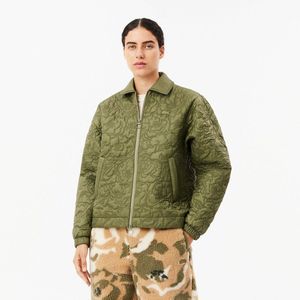 Lacoste - Jacket met Geborduurd Patroon - Groen - Stof