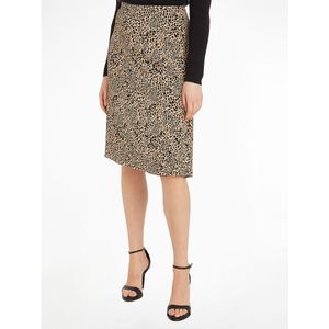 Korte rok met luipaardprint TOMMY JEANS. Viscose materiaal. Maten S. Beige kleur