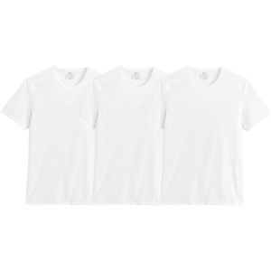 Set van 3 T-shirts Ecodim, ronde hals DIM. Katoen materiaal. Maten XXL. Wit kleur
