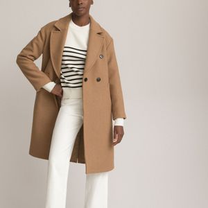 Jas in mixed wollen stof, Signature BARNABE LA REDOUTE COLLECTIONS. Wol materiaal. Maten 42 FR - 40 EU. Kastanje kleur