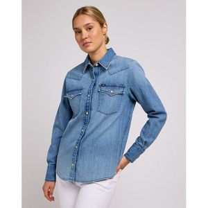 Regular jeanshemd Western LEE. Katoen materiaal. Maten S. Blauw kleur