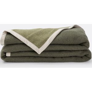 LA REDOUTE INTERIEURS - Morzine - Deken - Kaki - 100% Wol