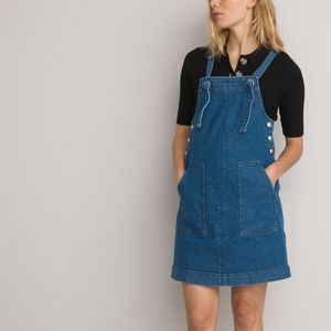 Salopette jeansjurk, voor zwangerschap LA REDOUTE COLLECTIONS. Denim materiaal. Maten 40 FR - 38 EU. Blauw kleur