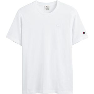 T-shirt met korte mouwen, geborduurd klein logo CHAMPION. Katoen materiaal. Maten S. Wit kleur