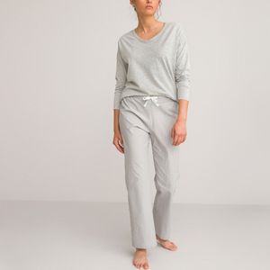 Pyjama in katoen LA REDOUTE COLLECTIONS. Popeline materiaal. Maten 46 FR - 44 EU. Blauw kleur