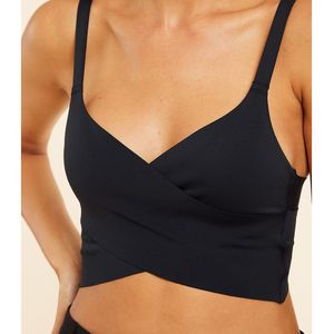 Wikkel bustier zonder beugels 24 Hours ETAM. Polyamide materiaal. Maten L. Zwart kleur