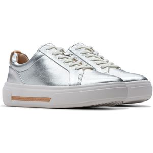 Sneakers in leer Hollyhock Walk CLARKS. Leer materiaal. Maten 38. Zilver kleur