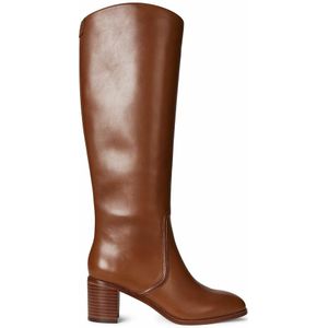 Leren laarzen met hak Charly LAUREN RALPH LAUREN. Leer materiaal. Maten 37 1/2. Kastanje kleur