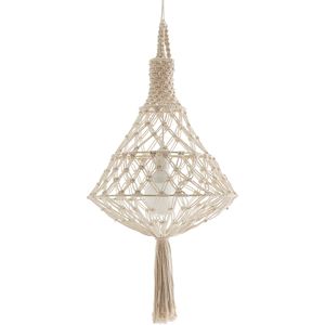 Hanglamp in macramé Ø40 cm, Indila LA REDOUTE INTERIEURS. Katoen materiaal. Maten één maat. Beige kleur