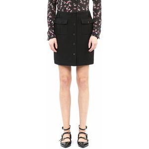 Korte rechte rok THE KOOPLES. Polyester materiaal. Maten 0(XS). Zwart kleur