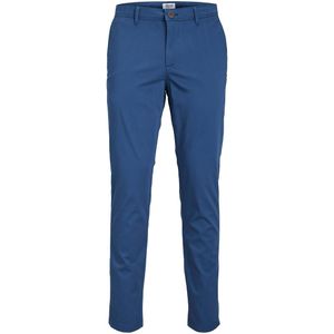 Chino slim broek Marco JACK & JONES. Katoen materiaal. Maten Maat 28 (US) - Lengte 32. Blauw kleur