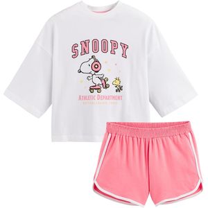 Pyjashort Snoopy roller SNOOPY. Katoen materiaal. Maten XXS. Wit kleur
