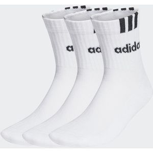 Set van 3 paar hoge sokken adidas Performance. Katoen materiaal. Maten XL+. Wit kleur