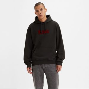 Hoodie logo relaxed fit graphic LEVI'S. Katoen materiaal. Maten S. Zwart kleur