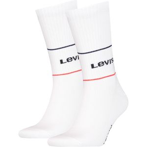 Set van 2 paar sokken sport logo LEVI'S. Katoen materiaal. Maten 35/38. Wit kleur