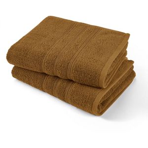 Ismo - Handdoek - Brons - Biologisch Katoen - Set van 2